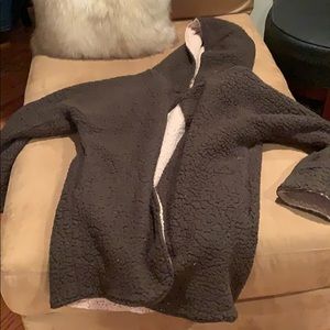 Big Fuzzy Reversible Jacket Brown/Tan